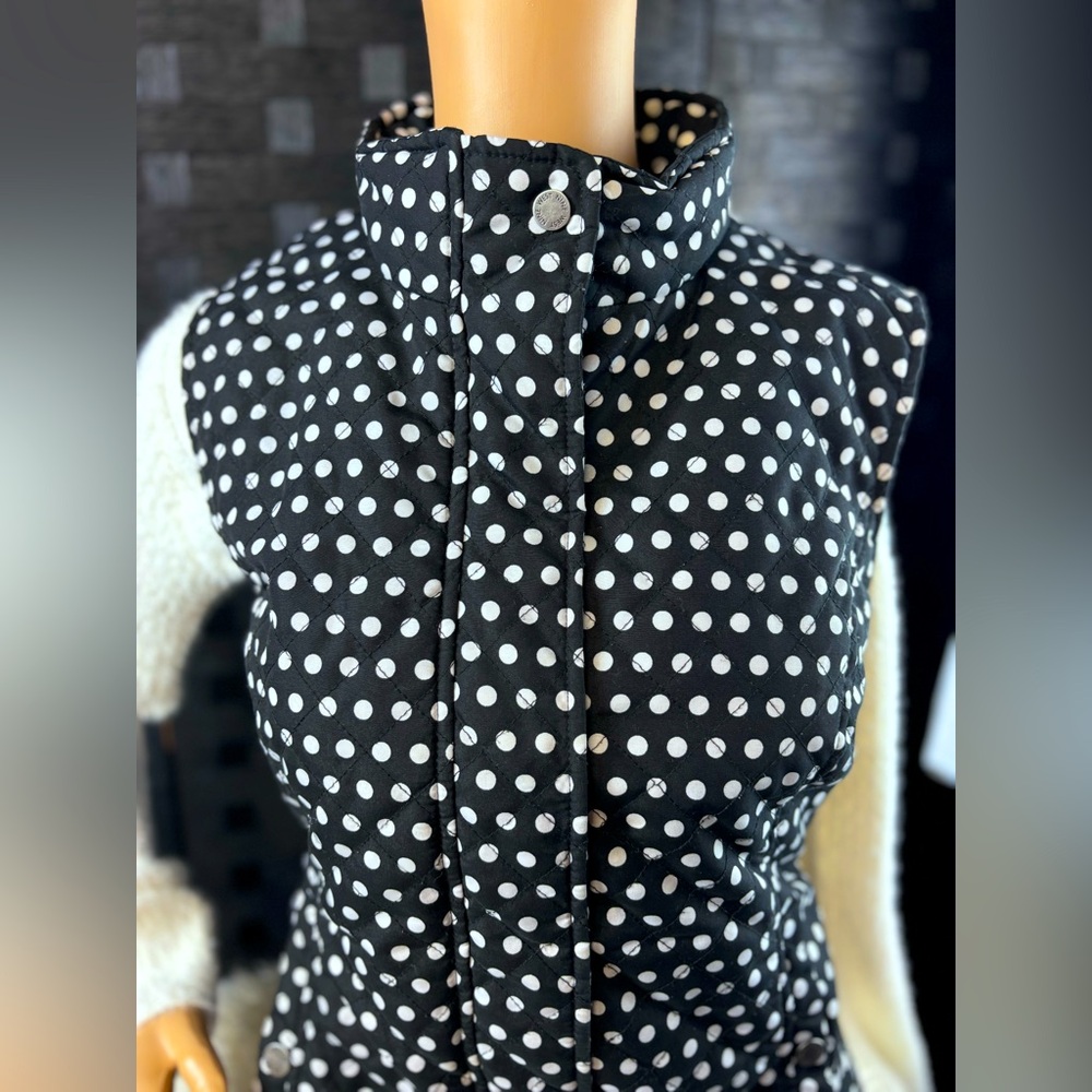 Nine West Relaxed Polka Dot Vest Sz PL